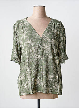 Cămașă mâneci scurte mâneci scurte verde JULIE GUERLANDE femme