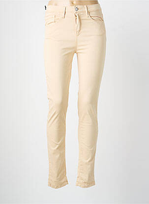 Pantalon slim bej DESGASTE femeie