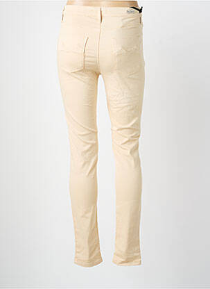 Pantalon slim țesătură poplin mărime normală bej DESGASTE femeie
