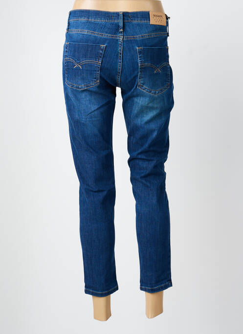 Blugi cu croială slim albastru DESGASTE femeie