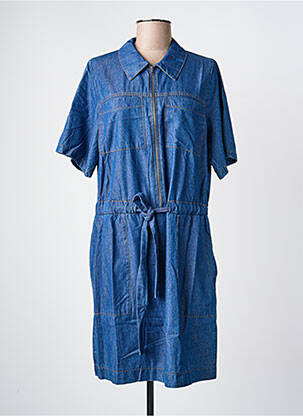 Rochie midi mâneci scurte mâneci scurte albastru LA FEE MARABOUTEE femme