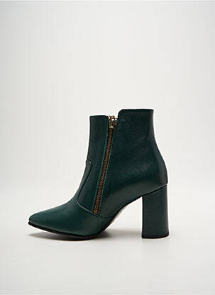 Botine/ghete material neted toc de 7 la 9 cm verde MOT-CLÈ femeie