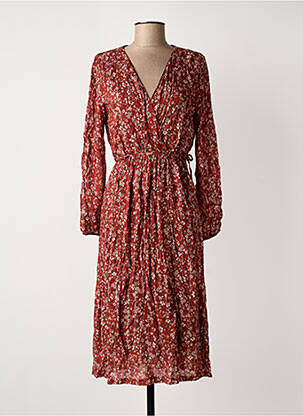 Rochie midi portocalie LA FEE MARABOUTEE femeie