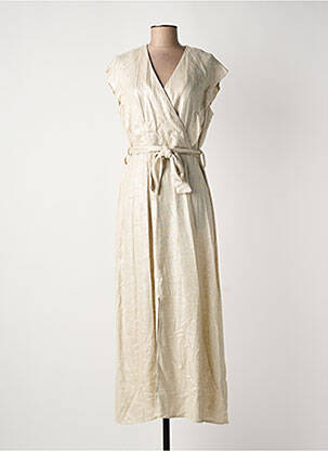 Rochie lungă mâneci scurte mâneci scurte bej LA FEE MARABOUTEE femme