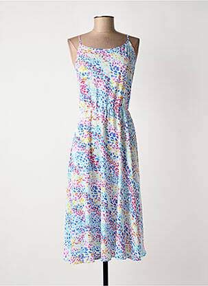 Rochie midi țesătură crep bretele subțiri albastru MOLLY BRACKEN femme