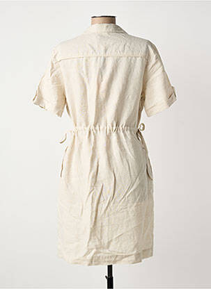 Rochie midi bej JULIE GUERLANDE femeie