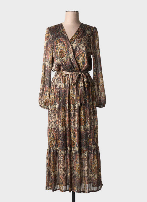 Rochie lungă maro LA FEE MARABOUTEE femeie