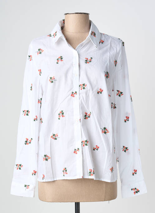 Cămașă imprimeu floral mâneci lungi alb JULIE GUERLANDE femme