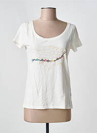 Tricou alb ONE STEP femme