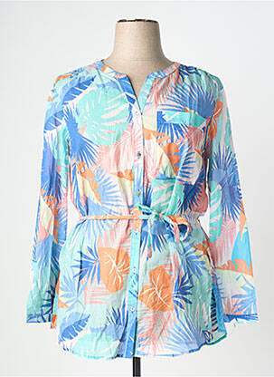 Cămașă croială cambrată mâneci lungi albastru JULIE GUERLANDE femme