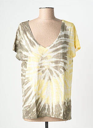 Top imprimeu fantezie mâneci scurte verde SUD EXPRESS femme