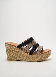 Mulete/saboți toc de 7 la 9 cm argintiu EVA FRUTOS femme