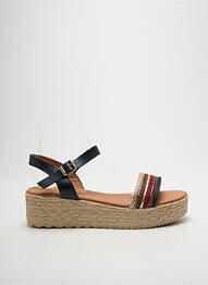 Sandale/pantofi decupați toc de 4 la 6 cm negru EVA FRUTOS femme