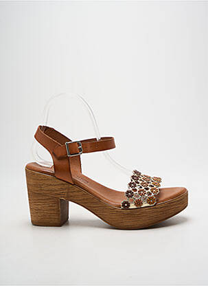 Sandale/Pantofi decupați maro MILLENNIALS femeie