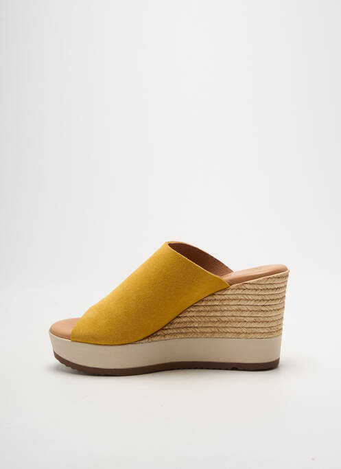 Mulete/saboți toc de 7 la 9 cm galben MILLENNIALS femme