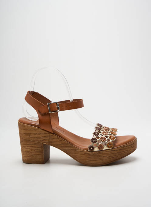 Sandale/Pantofi decupați maro MILLENNIALS femeie