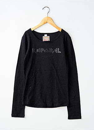 Tricou croială dreaptă mâneci lungi negru KAPORAL fată