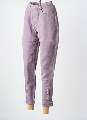 Pantalon 7/8 talie înaltă talie înaltă violet BENSIMON femeie