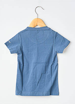 Tricou serigrafie flockată mâneci scurte albastru MA LOCOMOTION băiat