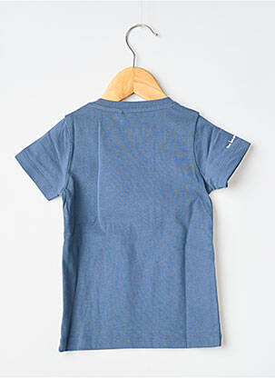 Tricou serigrafie flockată mâneci scurte albastru MA LOCOMOTION băiat
