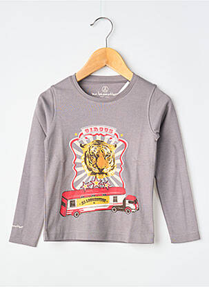 Tricou mâneci lungi mâneci lungi gri MA LOCOMOTION băiat