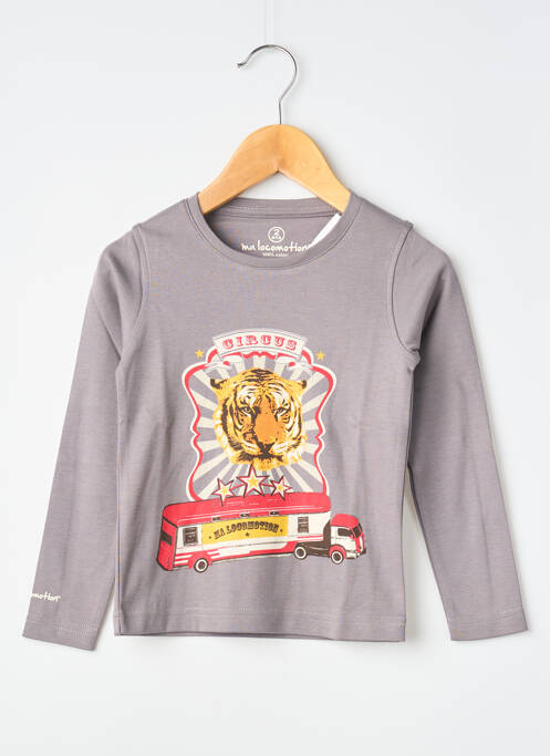 Tricou gri MA LOCOMOTION băiat