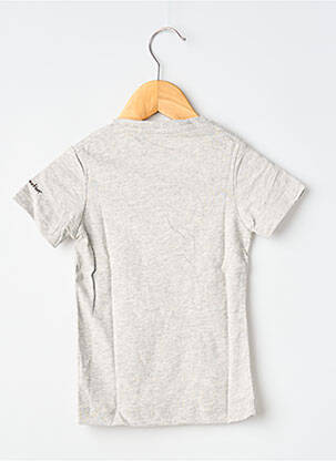 Tricou serigrafie flockată mâneci scurte gri MA LOCOMOTION băiat