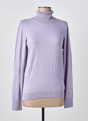 Pulover cu guler înalt elasticitate mâneci lungi violet B.YOUNG femeie