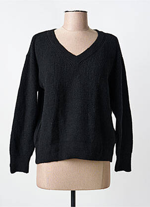 Pulover guler în v mâneci lungi negru C'EST BEAU LA VIE femme