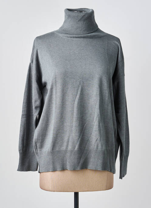 Pulover cu guler înalt gri COULEURS DU TEMPS femeie