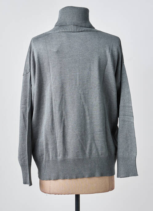 Pulover cu guler înalt gri COULEURS DU TEMPS femeie
