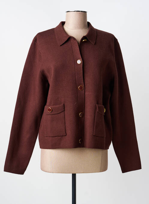 Vestă cu mâneci lungi maro JULIE GUERLANDE femeie