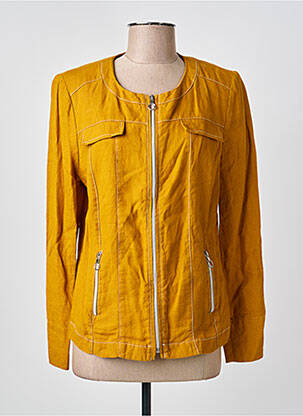 Jachete casual guler rotund galben CHRISTINE LAURE femeie