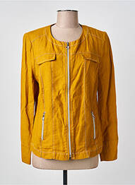 Jachete casual guler rotund galben CHRISTINE LAURE femme