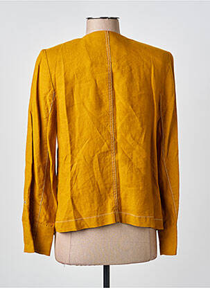 Jachete casual guler rotund galben CHRISTINE LAURE femeie