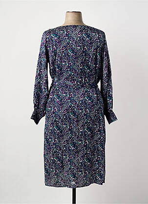 Rochie midi imprimeu fantezie mâneci lungi violet LA FIANCÉE femeie