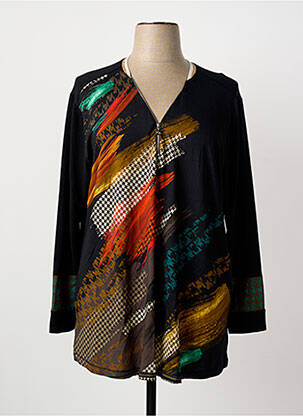 Tricou mâneci lungi mâneci lungi negru FRANCK ANNA femeie