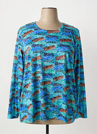 Tricou mâneci lungi mâneci lungi albastru DIANE LAURY femme