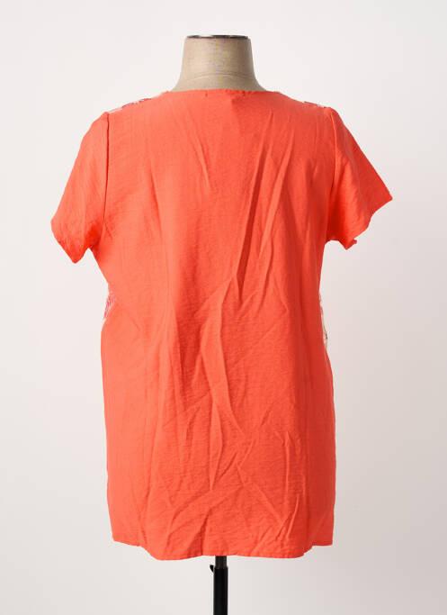 Tunică mâneci scurte portocaliu POISSONS BLANCS femeie