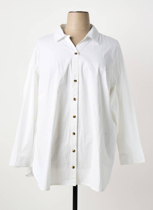 Cămașă croială dreaptă mâneci lungi alb CISO femme