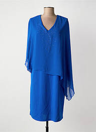 Rochie midi mâneci scurte mâneci scurte albastru UNICA PLUS femeie
