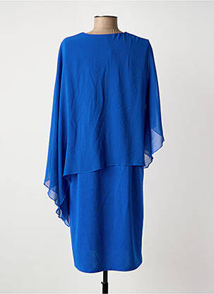 Rochie midi mâneci scurte mâneci scurte albastru UNICA PLUS femeie