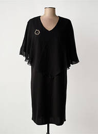 Rochie midi mâneci scurte mâneci scurte negru UNICA PLUS femme