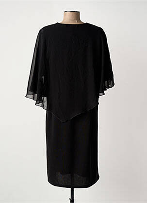 Rochie midi mâneci scurte mâneci scurte negru UNICA PLUS femeie