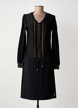 Rochie midi mâneci lungi mâneci lungi negru HBT femeie