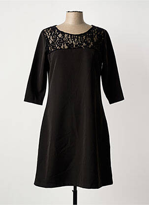 Rochie midi mâneci 3/4 mâneci 3/4 negru LILI & CAROLINE femeie