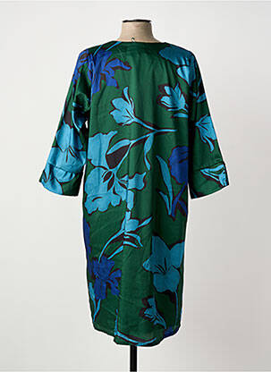 Rochie midi mâneci 3/4 mâneci 3/4 albastru POISSONS BLANCS femeie