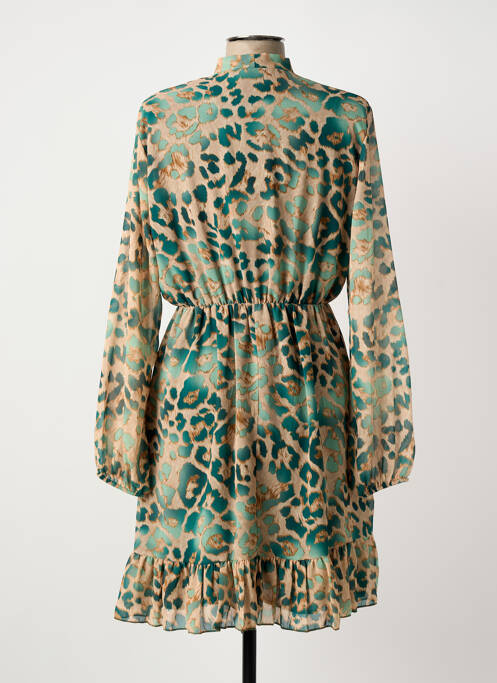 Rochie midi imprimeu fantezie mâneci lungi bej EGO femme