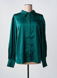 Cămașă croială dreaptă mâneci lungi verde B.YOUNG femme