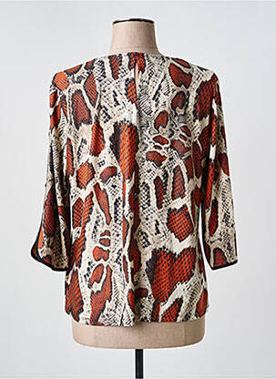 Tricou mâneci 3/4 mâneci 3/4 maro JULIE GUERLANDE femeie